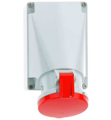 TOMA VISIBLE 63A 3P+N+T 415V ROJO 6H IP44 1124 BALS