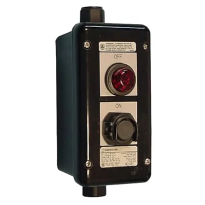 ESTACION DE CONTROL P/1 O 2 PULSADORES FRP C/HUB Ø3/4'' NEMA 4X CL1 DIV2 UL APPLETON