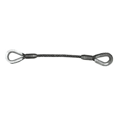 ESTROBO DE CABLE DE ACERO OJO GUARDACABLE 1/4''X5MTS AMERICAN BULL