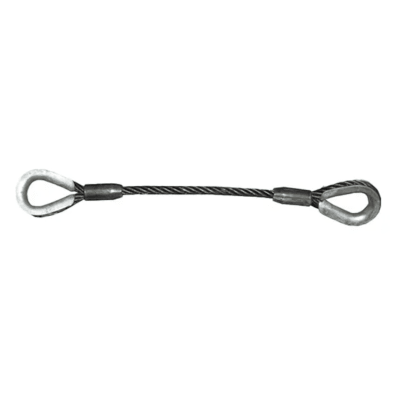 ESTROBO DE CABLE DE ACERO OJO GUARDACABLE 1 1/2''X6MTS AMERICAN BULL