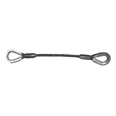 ESTROBO DE CABLE DE ACERO OJO GUARDACABLE (LONGITUD MINIMA) 1 3/4''X2MTS AMERICAN BULL
