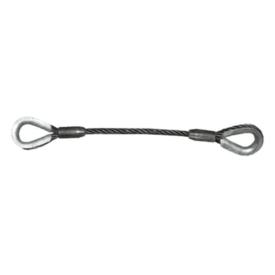 ESTROBO DE CABLE DE ACERO OJO GUARDACABLE 1 3/4''X3MTS AMERICAN BULL
