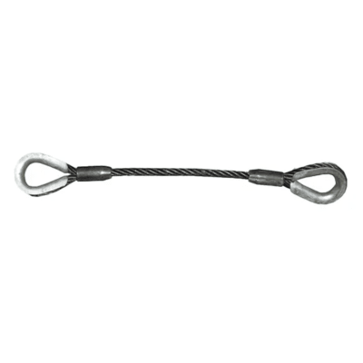 ESTROBO DE CABLE DE ACERO OJO GUARDACABLE 1 3/4''X4MTS AMERICAN BULL