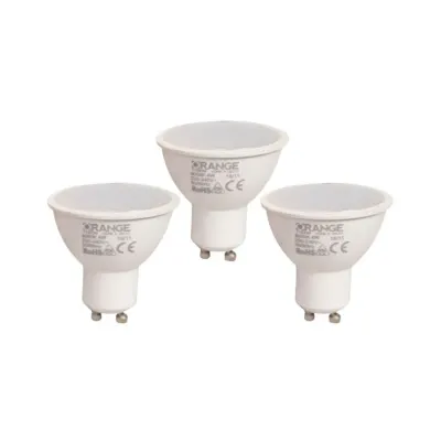 DICROICO LED GU10 4W LUZ FRIA X 3 UNIDADES ORANGE