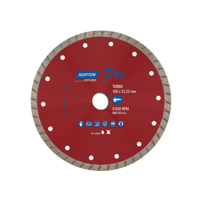 DISCO DE CORTE DIAMANTADO TURBO 7''X7/8'' PARA CONCRETO NORTON