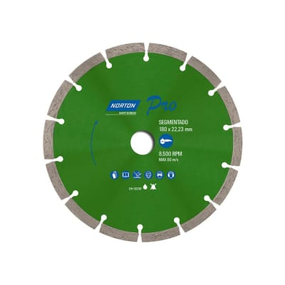 DISCO DE CORTE DIAMANTADO SEGMENTADO 7'X7/8' PARA CONCRETO NORTON