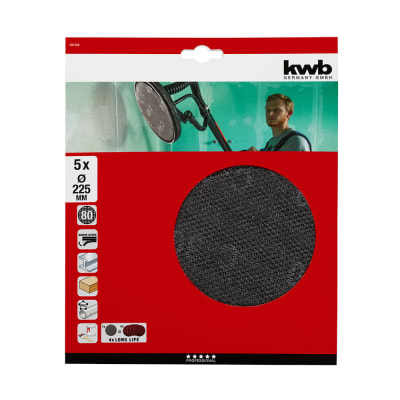 DISCO PARA LIJAR 225MMGRANO 80 TC-DW 225 KWB