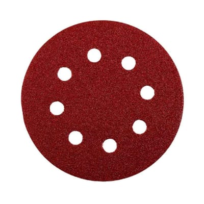 DISCOS DE LIJA ROJO GR80 METAL/MADERA 125MM 5 PIEZAS KWB
