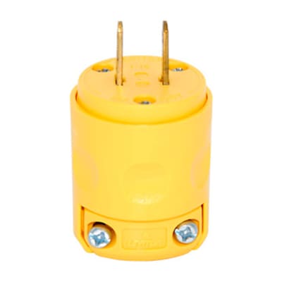 ENCHUFE 2 PATAS 15A 125V PVC AMARILLO LEVITON