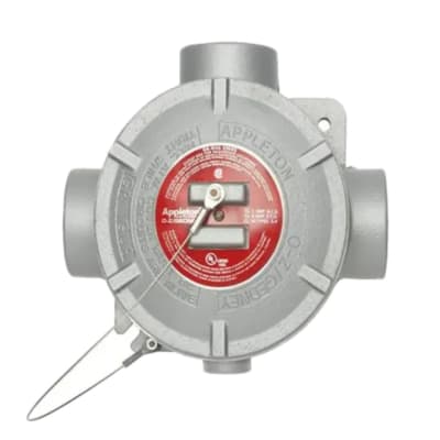 CAJA REDONDA TIPO GUAT AL. 2'' COVER Ø5'' NEMA 4X CL1 DIV1&2 CSA/UL APPLETON