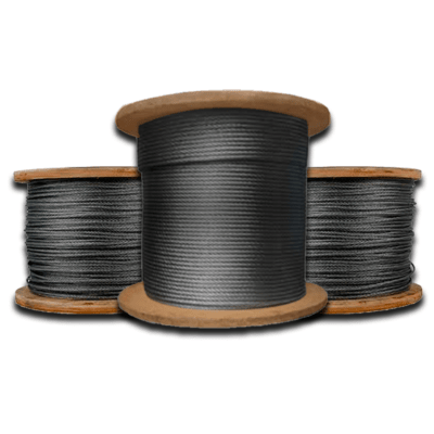 CABLE DE ACERO CASCABEL A/A DE 1 1/2'' 6X36 PROCEDENCIA CHINA