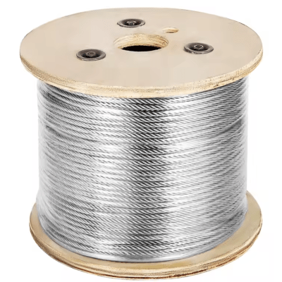 CABLE DE ACERO GALVANIZADO TIPO BOA A/A DE 4MM 5/32 7X7 PROCEDENCIA CHINA