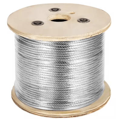 CABLE DE ACERO GALVANIZADO TIPO BOA A/A DE 3/8'' 6X19 PROCEDENCIA CHINA