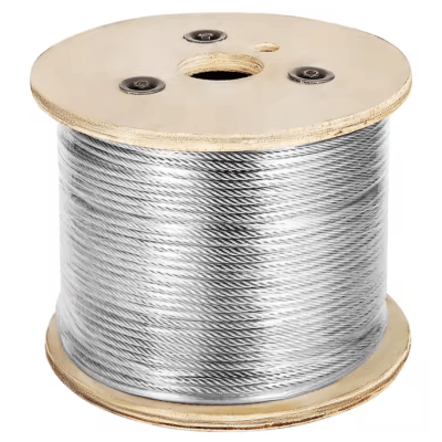 CABLE DE ACERO GALVANIZADO TIPO BOA A/A DE 1'' 6X19 PROCEDENCIA CHINA