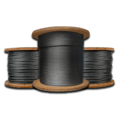 CABLE DE ACERO CASCABEL A/A DE 3/8'' 6X36 PROCEDENCIA CHINA