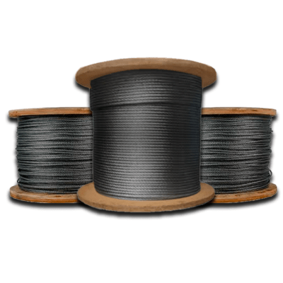 CABLE DE ACERO CASCABEL A/A DE 7/16'' 6X36 PROCEDENCIA CHINA