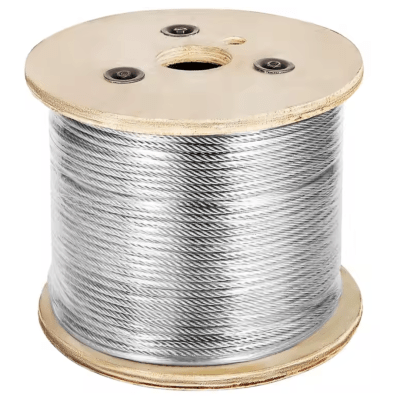 CABLE DE ACERO GALVANIZADO A/C DE 3/16'' 6X19 PROCEDENCIA CHINA