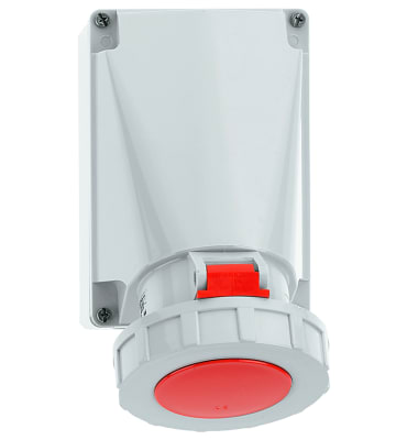 TOMA VISIBLE 63A 3P+T 415V ROJO 6H IP67 1161 BALS