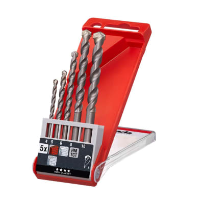 JUEGO DE BROCAS ESPIRAL KWB MODELO 038900 DE ACERO PARA TALADROS