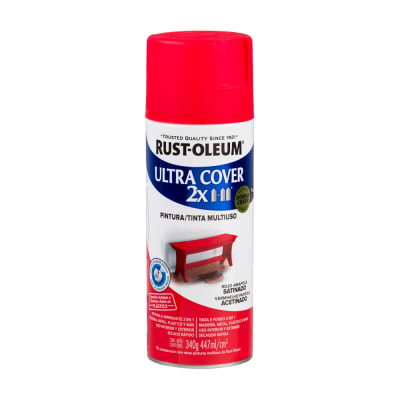 SPRAY 2X ROJO AMAPOLA SATINADO 340G ULTRA COVER