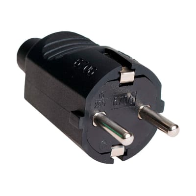 CLAVIJA BIPOLAR TERMOPLASTICA 16A 250V NEGRO SOLERA