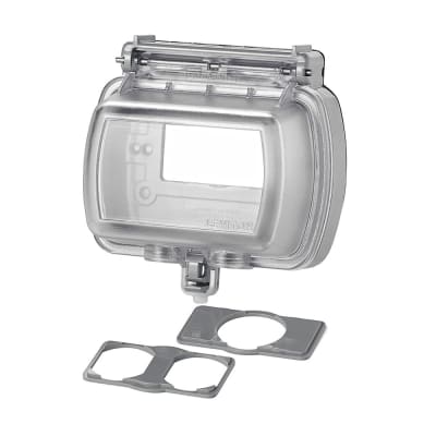 PLACA HERMETICA TRANSPARENTE P/TOMA DOBLE VERTICAL LEVITON LEVITON