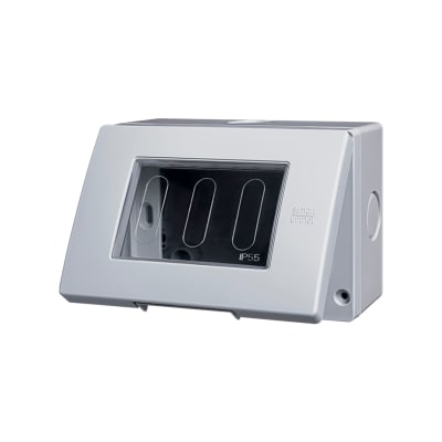 CAJA SUPERFICIE CON PLACA IP55 GRIS SIMON