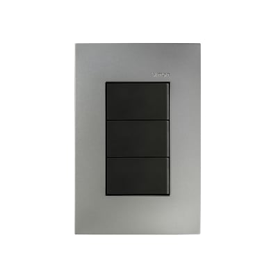 INTERRUPTOR TRIPLE ALUMINIO/GRAF SIMON