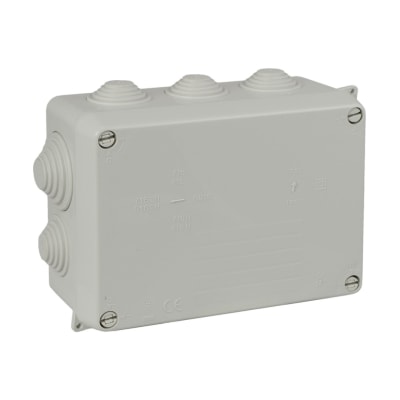 CAJA DE PASE CON CONOS GRIS. 153X110X65MM SOLERA
