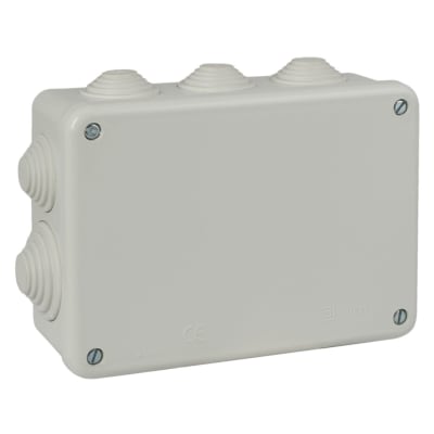 CAJA DE PASE CON CONOS GRIS. 153X110X55MM SOLERA