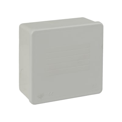 CAJA DE PASE SIN CONOS GRIS A PRESION 100X100X45MM SOLERA