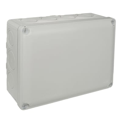 CAJA DE PASE LIBRE DE HALOGENO SIN CONOS 220X170X80MM IP65 IK08 GRIS SOLERA