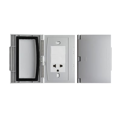 PLACA INTEMPERIE (INTERRUPTOR + TOMAC)GRIS SIMON