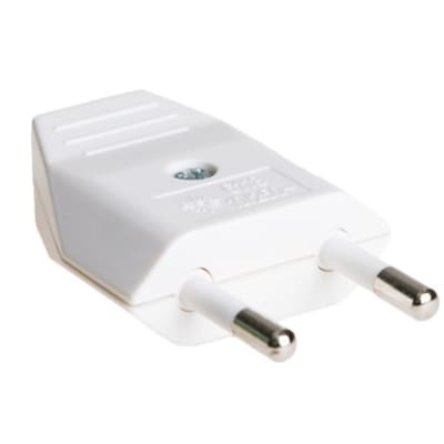 ENCHUFE ESPIGA REDONDA BLANCO 2P 10A 250V SOLERA