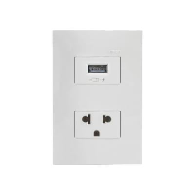 TOMACORRIENTE UNIVERSAL + TOMA USB SIMON