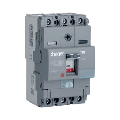 ITM CAJA MOLDEADA REG. H3 X160 3P (39.69-63A) TA/MF 85KA/240V HAGER