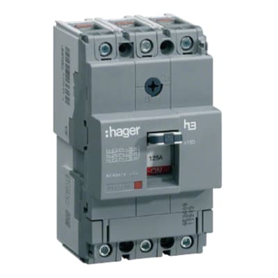 ITM CAJA MOLDEADA FIJO H3 X160 3P 125A TF/MF 35KA/240V HAGER