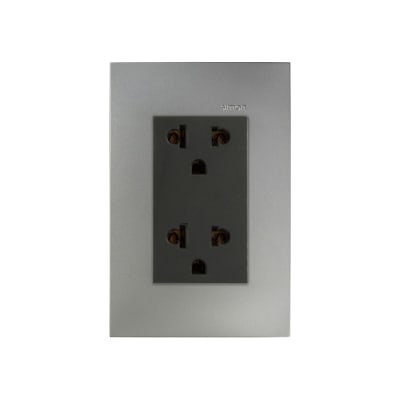 TOMACORRIENTE UNIVERSAL DUPLEX ALUMINIO/GRAF SIMON