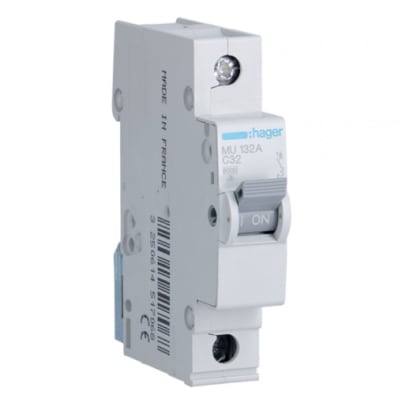 INT. RIEL TERMOMAGNETICO MU 1P 32A. C 6KA/230V HAGER