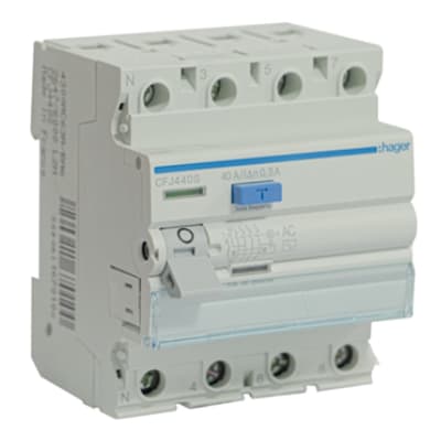 INT. DIFERENCIAL 4P 40A. TIPO AC. 300MA. HAGER