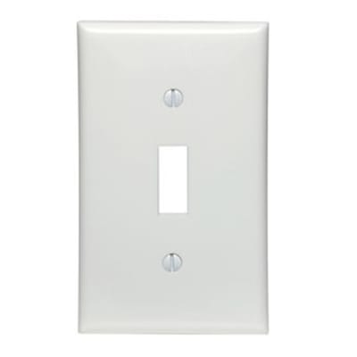 PLACA SIMPLE NYLON P/INTERRUPTOR BLANCO LEVITON