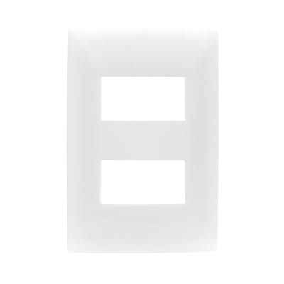 PLACA SIMPLE 2 MODULOS CIEN BLANCA LEVITON