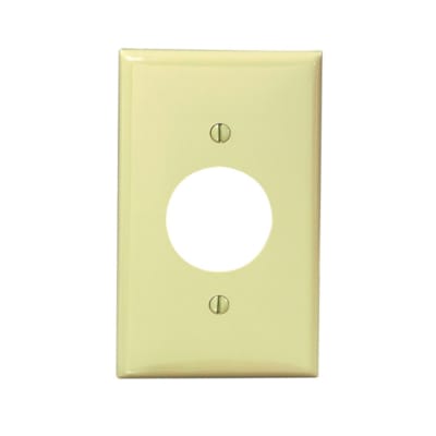PLACA SIMPLE NYLON P/TOMACORRIENTE 15A Y 20A MARFIL LEVITON
