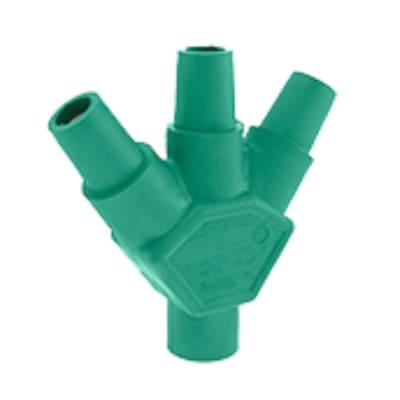 ENCHUFE MULTIPLE (1 MALE / 3 FEMALE) CAM TYPE 400A 600V VERDE (CAM LOCK) LEVITON