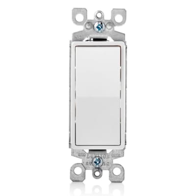 INTERRUPTOR SIMPLE DECORA D/3 CONMUTACION 15A L/T 250V BLANCO LEVITON