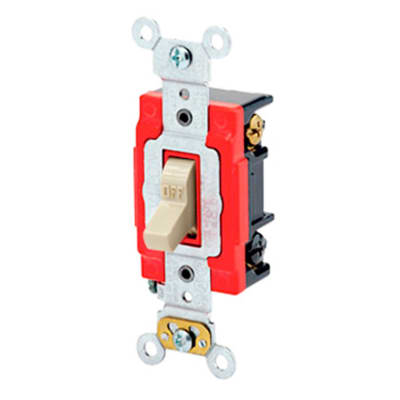 INTERRUPTOR UNIPOLAR SIMPLE D/3 CONMUTACION 20A L/T 250V MARFIL LEVITON