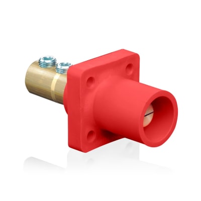 ENCHUFE EMPOTRABLE CAM TYPE (MALE) 400A 600V C/2 PERNOS ROJO CABLE:2/0-4/0 AWG (CAM LOCK) LEVITON