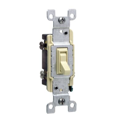 INTERRUPTOR SIMPLE DE PALANCA D/3 CONMUTACION 15A L/T 120V MARFIL LEVITON