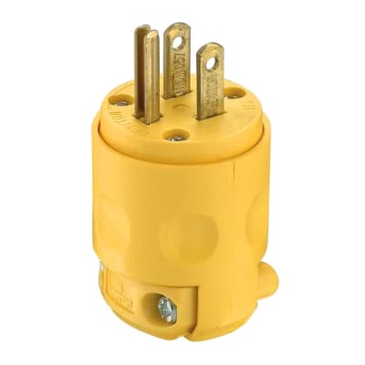 ENCHUFE 15A 125V L/T PVC AMARILLO LEVITON