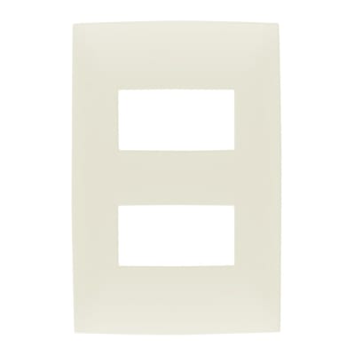 PLACA SIMPLE 2 MODULOS CIEN MARFIL LEVITON